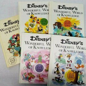 Disney's Yearbooks Wonderful World of Knowledge Vintage 1977 1983 1984 1985 1986